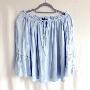 Blue Off the Shoulder Top